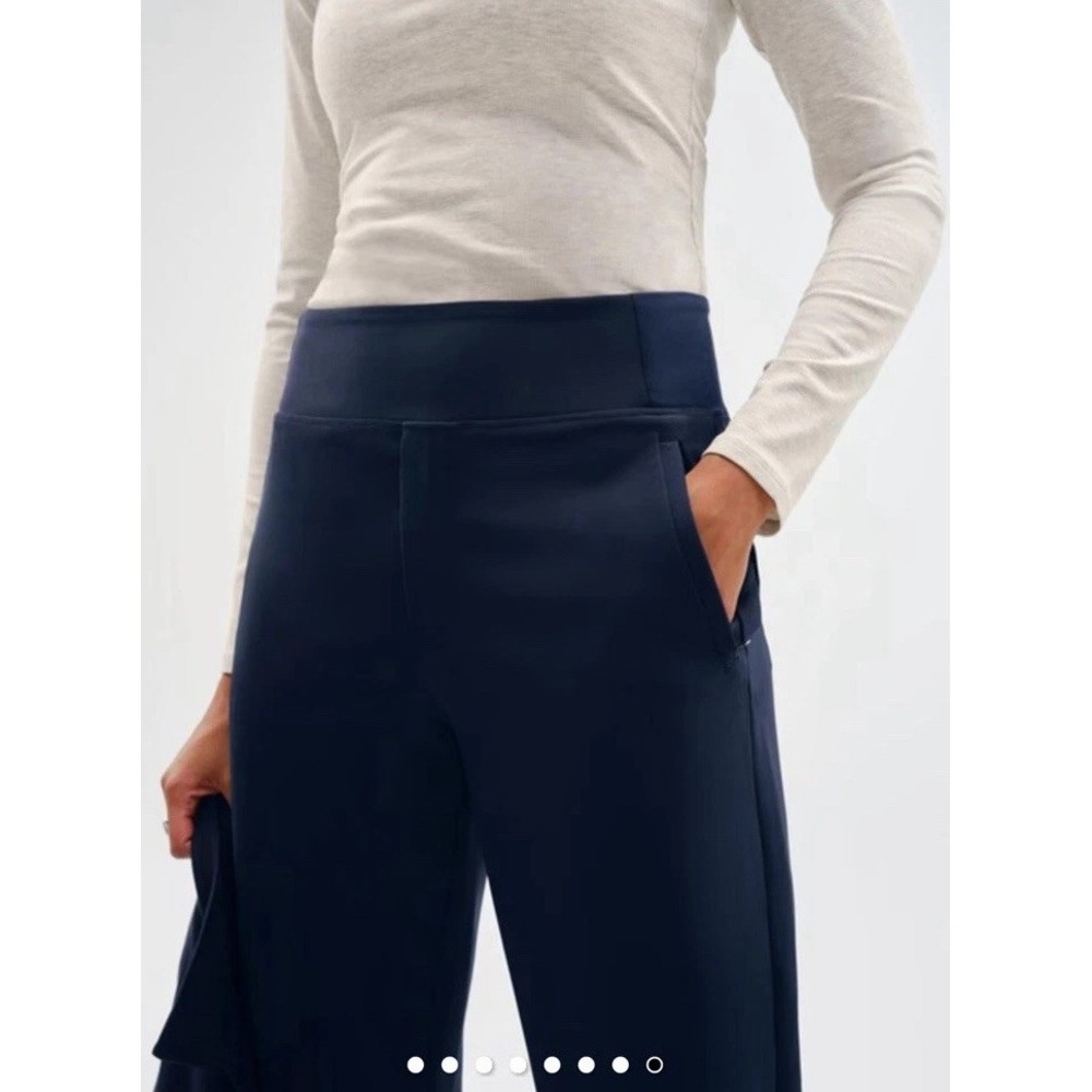 Athleta Endless High Rise Pants Navy Blue Stretch Pockets Women's Size‎ 14 - Picture 7 of 14